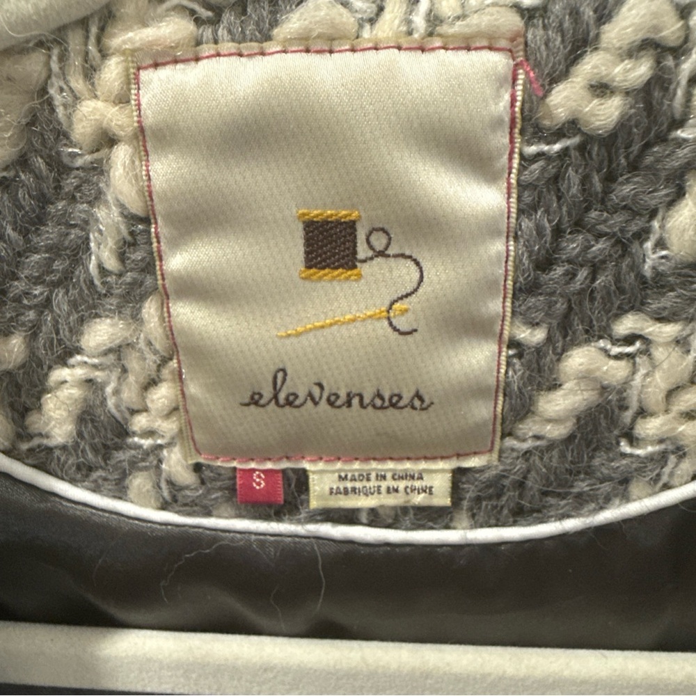 Anthropologie gray white coat by Elevenses size S - Picture 3 of 7
